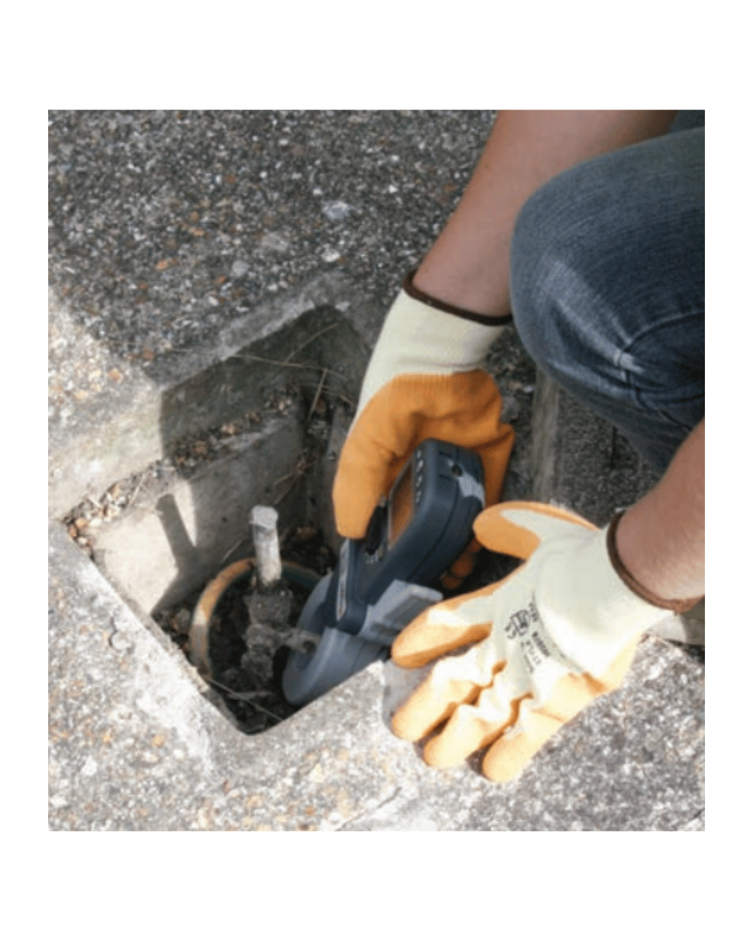 Megger DET24C clamp-on ground tester measuring a ground spike