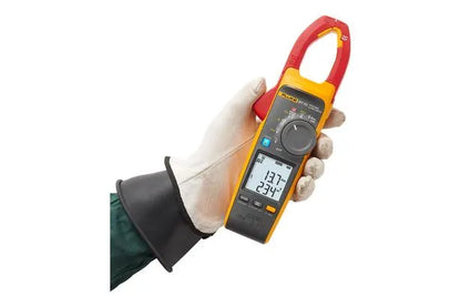 Fluke 377FC True-RMS clamp meter in hand