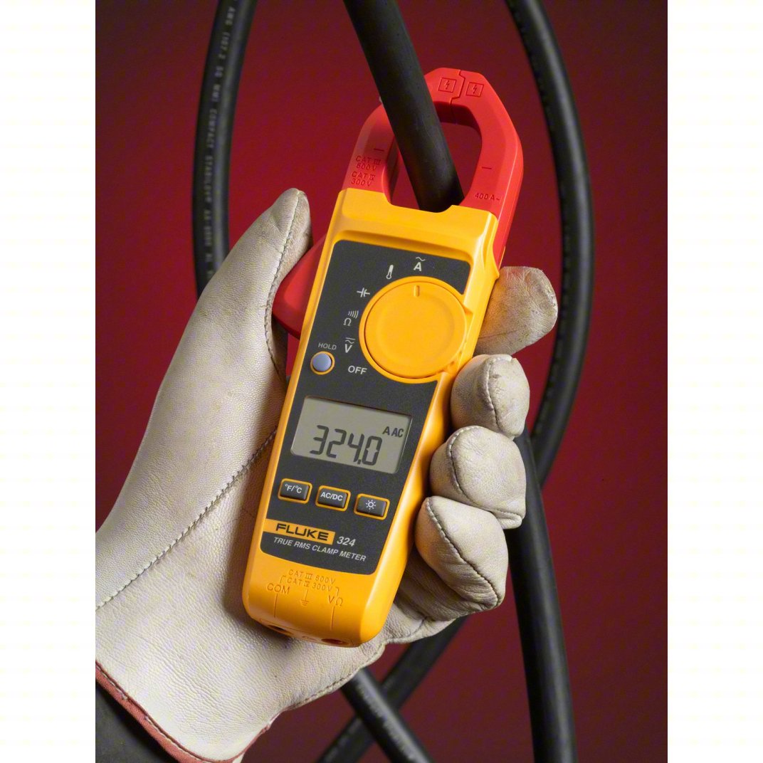Fluke 324 True RMS 400A Clamp Meter with Temperature in testing