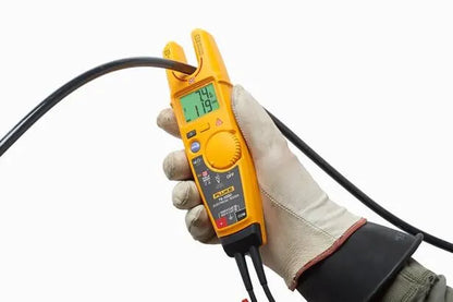Fluke T6-1000 electrical tester in hand