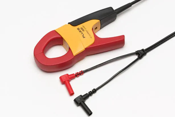 Fluke i400 AC current clamp with dual test leads for electrical measurement