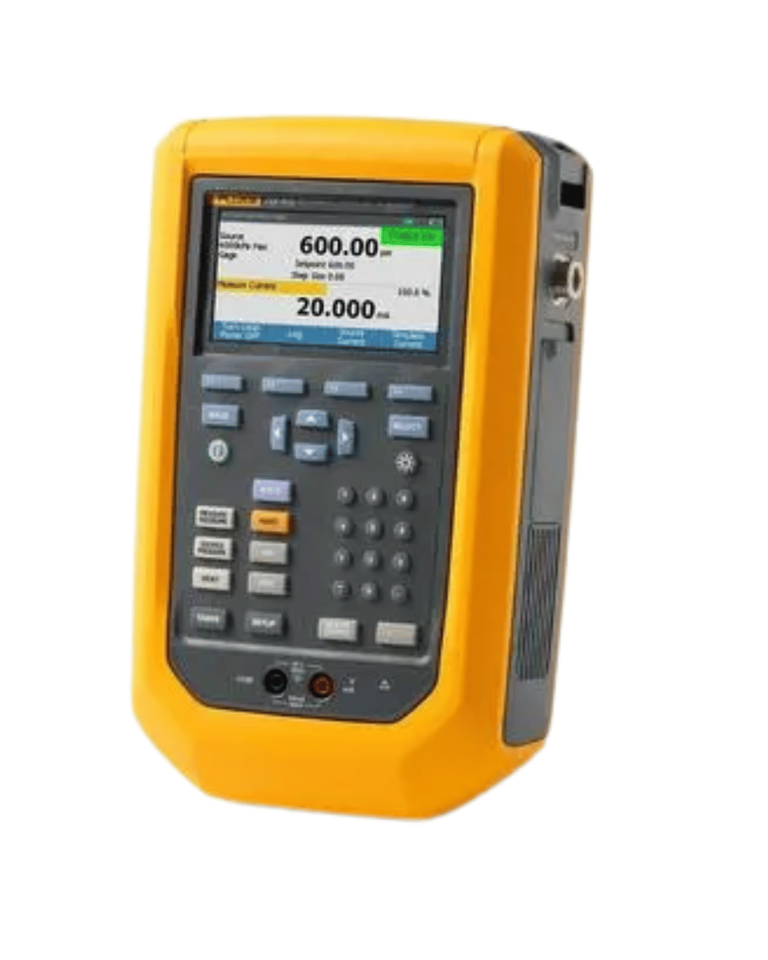 Angled view of Fluke 729 Pro automatic pressure calibrator 4M