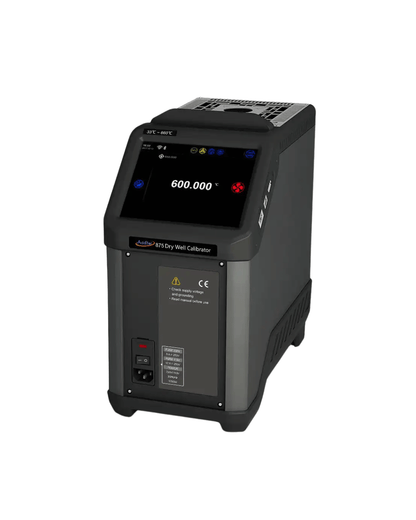 Angled view of ADT875-660-A-110 Dry Well Temperature Calibrator