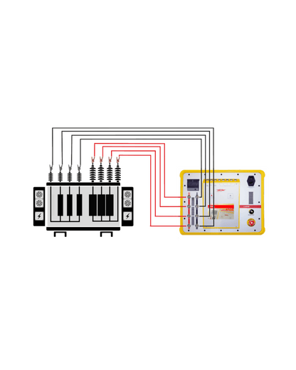Diagram showing transformer observation system connections