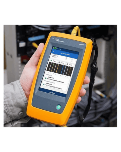Fluke LinkIQ Cable and Network Tester LIQ-100 in hand testing