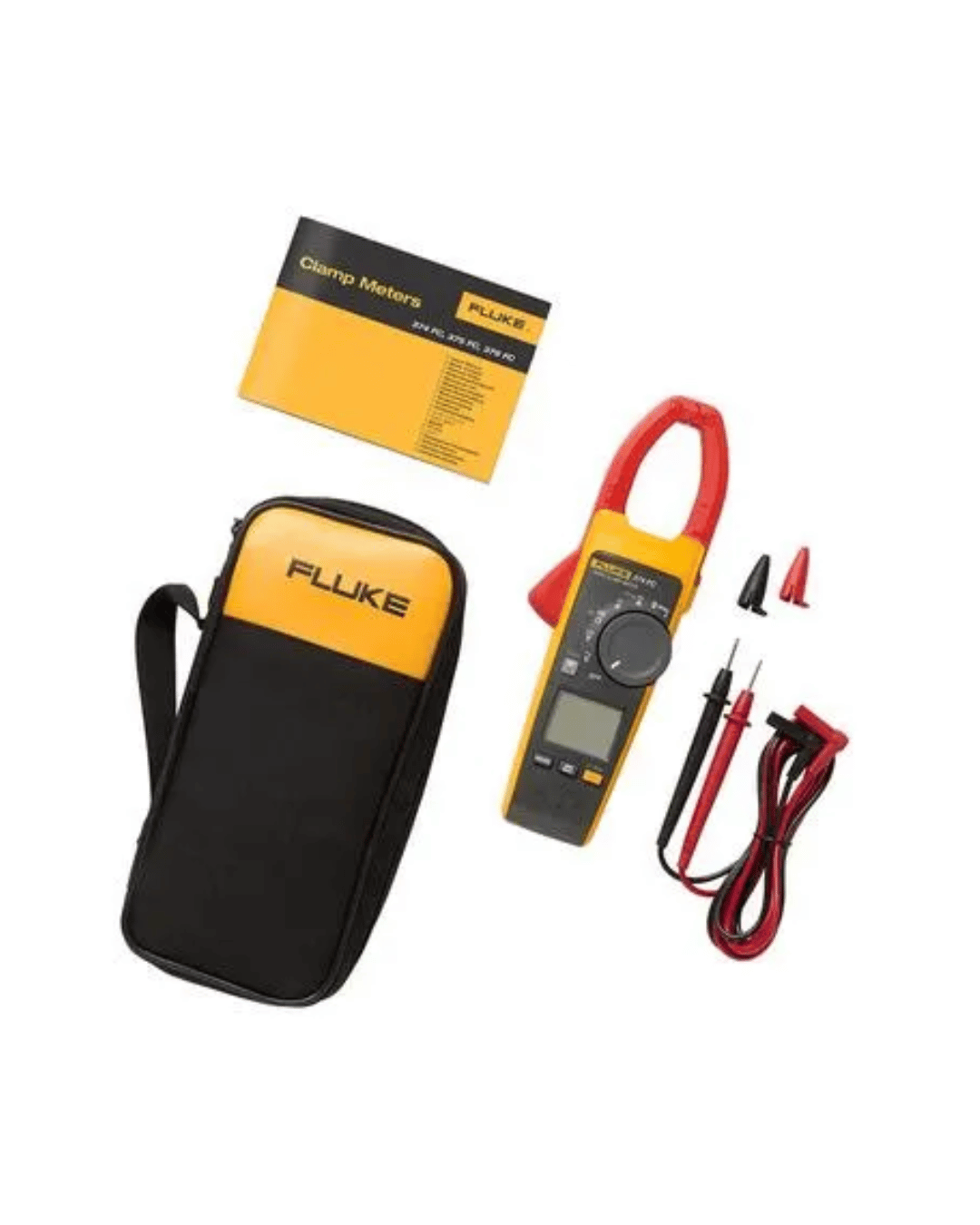 Fluke 374FC True RMS Wireless Clamp Meter with test leads and carrying case