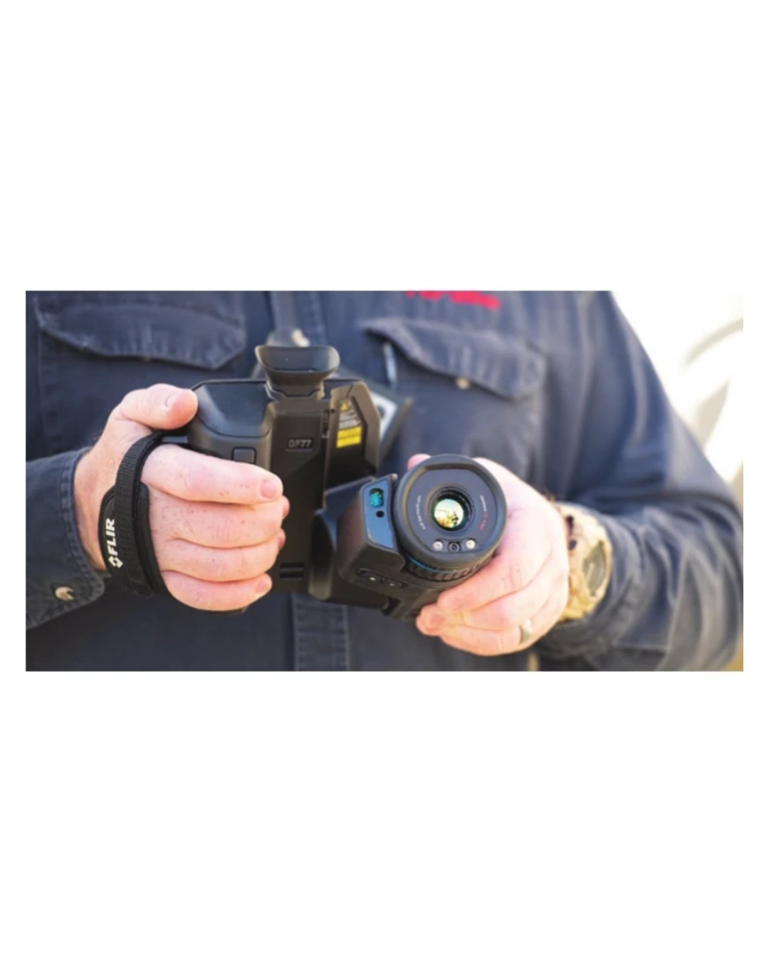 FLIR GF77 Optical Gas Imaging Camera in use