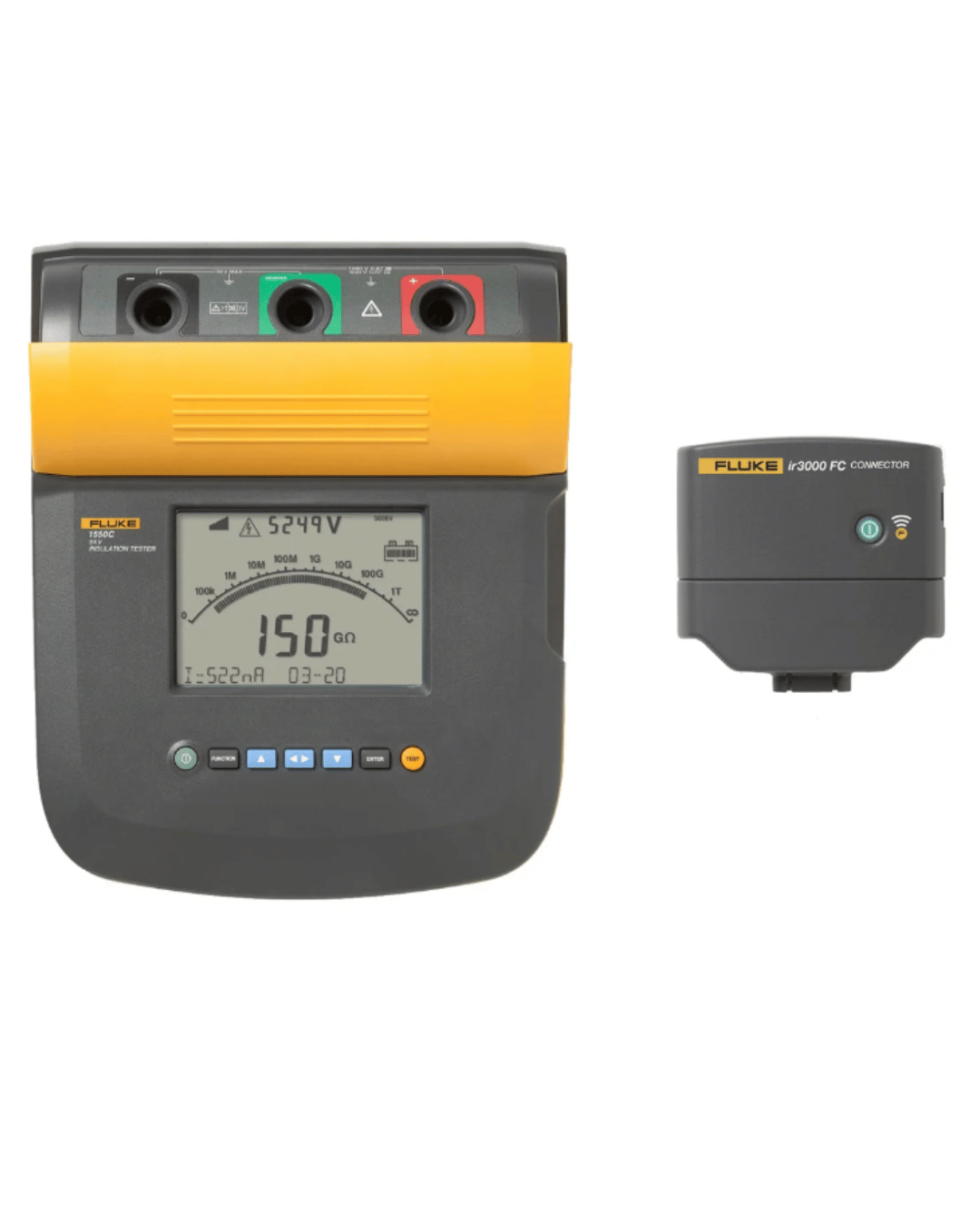 Full View of Fluke 1550C FC 5kV Insulation Resistance Tester