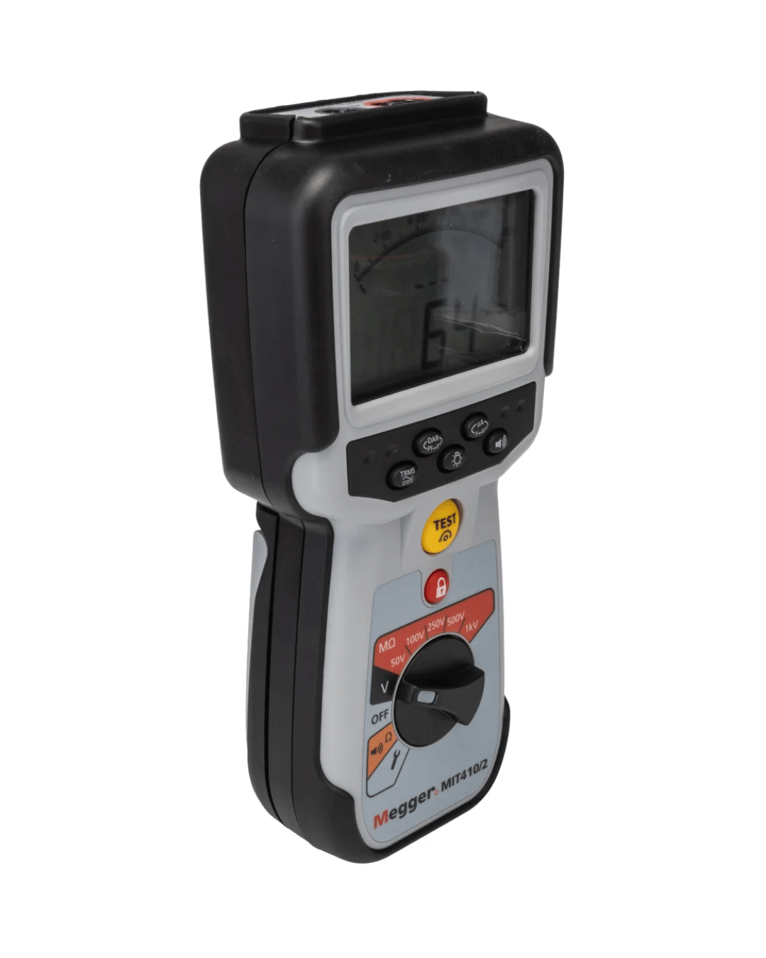 Angled View of Megger MIT410-2 1000V insulation resistance tester