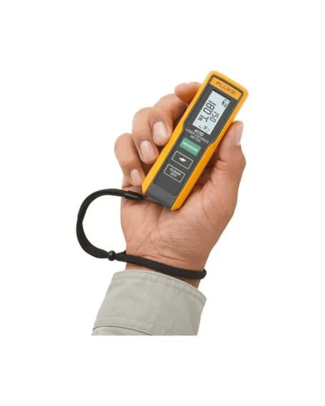 Fluke 417D laser measuring tool in hand