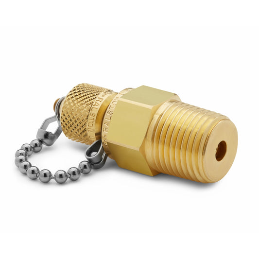 RALSTON-QTFT-4MB1-Brass, 1/2"MNPT x M QT w/ cap & chain