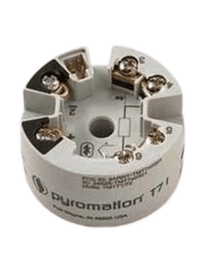 Terminal wiring viewq of Pyromation RTD temperature transmitter 
