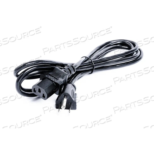 LINE CORD,N AMERICA,10A,125V,NEMA5-15 TO C13,3X18AWG,SVT,1.8M,BLACK