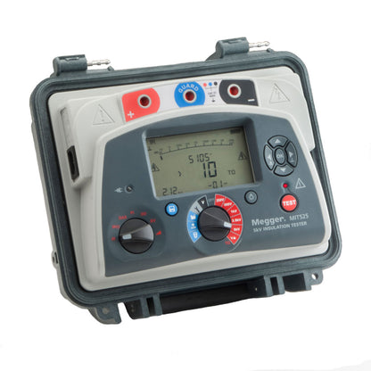 Angled view of Megger 1001-940 insulation resistance tester