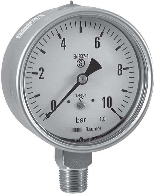 WIKA-52775480-Pressure Gauge RCVR, 3-15 PSI,3-1/2 IN DIAL,1/4